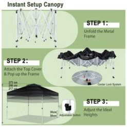 Tangkula 2-Tier 10' X 10' Pop-up Canopy Tent Instant Gazebo Adjustable Carry Bag W/ Wheel -Tangkula GUEST b053d3a0 82c2 43d8 abd2 1846704731e3