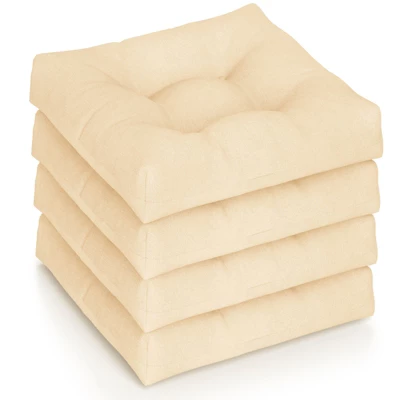 Tangkula Set Of 4 21" X 21" Chair Seat Cushion Pads Patio 9 Tangkula Set Of 4 21" X 21" Chair Seat Cushion Pads Patio - Image 7