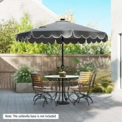 Tangkula 9.3 FT Solar Patio Umbrella W/ 32 LED Lights & Tilt Adjustment -Tangkula GUEST b2153482 fa0b 4f73 82d3 c5016efc59d1
