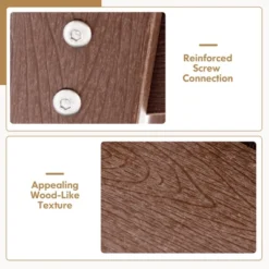 Tangkula Tall Adirondack Chair HDPE Outdoor Bar Stools With Armrests 4.5” Wide Footrest Patio Adirondack Barstools All-Weather Balcony Chairs Brown -Tangkula GUEST b21a0b6d fb36 4c43 a6bc 100972e6472d