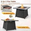 Tangkula Set Of 7 Patio Furniture Set W/ 35" Propane Gas Fire Pit Table & Waterproof Cover -Tangkula GUEST b2891c7a 2b86 4f08 9f34 a90c27ad8721