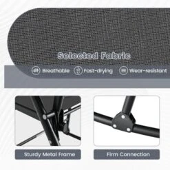 Tangkula 4pcs Patio Folding Rocking Chair Heavy-Duty Metal Frame Rockers Outdoor -Tangkula GUEST b3e97087 f77e 4716 80ba cef1deafd162