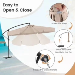 Tangkula 10FT Offset Hanging Umbrella Patio Cantilever Umbrella W/ Easy Tilt Adjustment -Tangkula GUEST b4734d91 0094 4407 b30c b5a503b16e5e