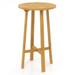 Tangkula 24" Bar Height Table W/ Footrest Patio Bistro Table For Indoors Outdoors -Tangkula GUEST b4d8d903 6ba2 457f 9c89 ff80d18229d4
