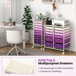 Tangkula 12 Drawers Rolling Storage Cart Classroom Organizers With Wheels For Tools Scrapbook Craft Paper Purple 13 Tangkula 12 Drawers Rolling Storage Cart Classroom Organizers With Wheels For Tools Scrapbook Craft Paper Purple -Tangkula GUEST b507f20a bc69 4831 af91 f3098b4ea458