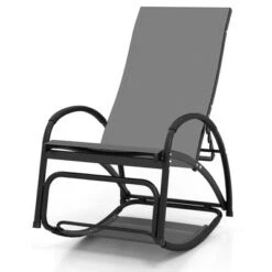 Tangkula 2-in-1 Outdoor Rocking Chair Convertible Lounge Chair With 4-Position Adjustable Backrest Curved Armrests -Tangkula GUEST b67ee228 ffb8 4503 ab5b 1bee7258a4ab