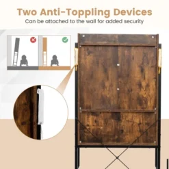 Tangkula Over The Toilet Freestanding Storage Rack Bathroom W/ Slipping Barn Door -Tangkula GUEST b727edd1 c99e 4353 a793 c3443a2e4c7a