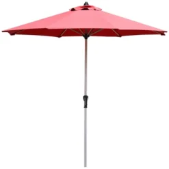 Tangkula 9Ft Patio Outdoor Umbrella Market Table Umbrella W/ Crank 8 Ribs Burgundy -Tangkula GUEST b73c2509 54d1 4fb9 8e1a 0369de6c477f