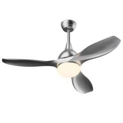 Tangkula Modern 48" Ceiling Fan With Light, Remote Control, Reversible Noiseless Motor, 5-Speed & 3 Colors Temperature Switch Silver -Tangkula GUEST b73cdab4 cac6 4eba b5bc 907ef4400bba