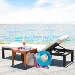 Tangkula 2PCS Cushioned Patio Rattan Chaise Lounge Chair Recliner W/ Adjustable Height -Tangkula GUEST b7fcd3cb f258 4fd8 b9fa f2e923f063b2