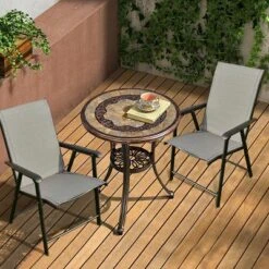 Tangkula 2PCS Folding Chairs Steel Frame Patio Garden Outdoor W/ Armrest & Footrest -Tangkula GUEST b84bc05e b3c3 4ea9 afe3 e3f1d189d9de