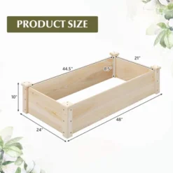 Tangkula Wooden Raised Garden Bed Rectangular Planter Box For Vegetables Fruits Flowers Herbs Outdoor Elevated Planting Bed For Garden -Tangkula GUEST b872415a a5e4 4306 939b 2988592ffa27