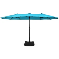 Tangkula 15FT Double-Sided Twin Patio Umbrella With Base Extra-Large Market Umbrella For Outdoor -Tangkula GUEST b912abf8 7aca 4ded a23a 0ddff61da12d