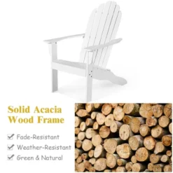 Tangkula 2PCS Wooden Classic Adirondack Chair Lounge Chair Outdoor Patio White 14 Tangkula 2PCS Wooden Classic Adirondack Chair Lounge Chair Outdoor Patio White -Tangkula GUEST baa243f7 b56b 467a 81d4 81779fa8d262