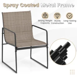 Tangkula Patio Chairs Set Of 2/4, Outdoor Furniture Chairs W/ Ergonomic Backrest -Tangkula GUEST bad14cff 6ba1 4837 a71c e0c9db0f4e3a