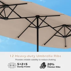 Tangkula 13 FT Double-sided Patio Umbrella Outdoor Large Twin Size Umbrella -Tangkula GUEST bbeef206 d2d4 4110 869e ba45379209c9
