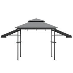 Tangkula 13.5' X 4' Patio BBQ Grill Gazebo Side Awnings Shelves 2-Tier Canopy Outdoor -Tangkula GUEST bcab49d4 8b16 4512 9180 a704bfaafc86