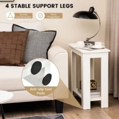 Tangkula 2 PCS 2-Tier End Table Modern Sofa Bedside Compact Nightstand With Storage Shelf 18 Tangkula 2 PCS 2-Tier End Table Modern Sofa Bedside Compact Nightstand With Storage Shelf -Tangkula GUEST bd7637b3 aed9 4542 83a1 e37fab1169d4