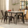 Tangkula Tolix Style Metal Dining Chairs Set Of 4 W/ Removable Backrest For Dining Room -Tangkula GUEST bd78fd8e b2b4 4584 b08c 22c8691cb3f9