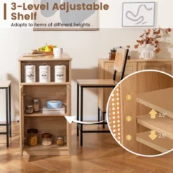 Tangkula 3 PCS Bar Table And Chairs Set W/ 2 Bar Stools & Storage Shelves Backrests -Tangkula GUEST bd966021 7034 404d 8ee1 ac6945f1e5bf