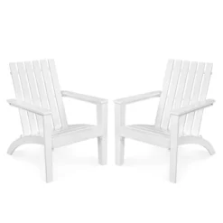 Tangkula 2PCS Wooden Adirondack Chair W/Ergonomic Design Outdoor Lounge Armchair Acacia Wood Chair For Yard&Patio -Tangkula GUEST bdc7efed fe44 47f6 bf4e 772e8cd76690