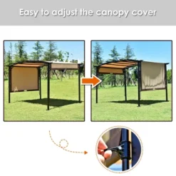 Tangkula 12' X 9' Pergola Kit Metal Frame Gazebo Canopy Cover Patio Shelter 16 Tangkula 12' X 9' Pergola Kit Metal Frame Gazebo Canopy Cover Patio Shelter -Tangkula GUEST bf1ccf23 6b5d 437c 907e 5c18a28cb800
