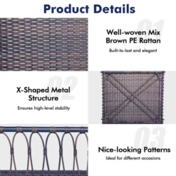 Tangkula Patio Rattan Porch Swing Single Person Hanging Seat W/ Seat & Back Cushions Backyard -Tangkula GUEST bfe8d600 9dce 404b ab7c 60e8c2804d36