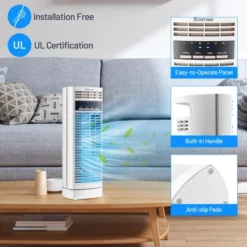 Tangkula 14" Portable Oscillating Tower Fan Desk Fan W/ 3 Speeds, Quiet Operation, 4H Timer Function, White -Tangkula GUEST c09357a3 1eb3 4d5b 868f 6db274fae8d3