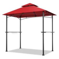 Tangkula 8' X 5' BBQ Grill Gazebo 2-Tier Barbecue Canopy Vented Top Shelves Shelter -Tangkula GUEST c1332181 f3bd 4424 b4b4 9388d3f09738