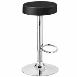 Tangkula Round Bar Stool 1 PC Adjustable Swivel Pub Chair U Leather With Footrest -Tangkula GUEST c13f6cfd 0eb2 40b3 adeb 972d81e36a1f