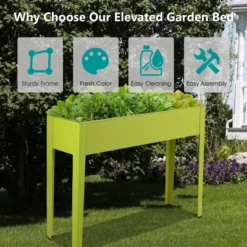 Tangkula Outdoor Elevated Garden Plant Stand Raised Garden Bed With Legs For Indoor And Outdoor Use 40"x 13"x 31.5" -Tangkula GUEST c27199d0 487c 4cd1 b0c7 e44cedd611ca