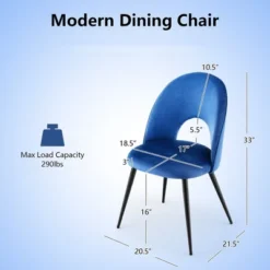 Tangkula Dining Chair Set Of 4 Velvet Upholstered Side Chair W/ Metal Base For Living Room -Tangkula GUEST c289a00e 0502 4e4d 9873 3f206d512689