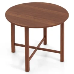 Tangkula 36" Foldable Kitchen Table Round Dining Table W/Solid Rubber Wood Legs 19 Tangkula 36" Foldable Kitchen Table Round Dining Table W/Solid Rubber Wood Legs -Tangkula GUEST c3144e59 91e6 4d6a 976d 1050edeccfad