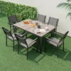 Tangkula 59" X 35" Large Rectangle Outside Table W/ Metal Legs Accommodate Up To 6 -Tangkula GUEST c323bc36 668e 427f b84b 368f2263a2e9