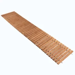 Tangkula 8' Weather-Resistant Straight Hardwood Pathway Roll Out Fir Wood Garden Walkway With Non-Slip Surface 17"/22" -Tangkula GUEST c422a5cc 3503 4dfd 96a0 498c43be2cbf