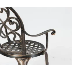 Tangkula Set Of 3 Patio Cast Aluminum Dining Table Chairs Set -Tangkula GUEST c4340ba9 eb55 41a5 806a 79fea91085ed