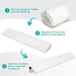 Tangkula Queen Size Bed Wedge Pillow With Side Pocket Bed Gap Filler 60" X 10" X 6" White -Tangkula GUEST c4cbcb8f af67 4717 ba00 1a5ff0ff9246