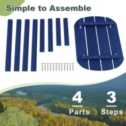 Tangkula 2 PCS 18" Patio Side Table Weather Resistant Adirondack Table Outdoor Chairside End Tables Waterproof HDPE Navy -Tangkula GUEST c55432cc c9ff 4fa8 bab2 2b8471c168a9