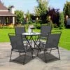 Tangkula 4-Piece Patio Folding Chairs Outdoor Camping Chair With Armrest & High Backrest -Tangkula GUEST c5986294 d4de 4d46 ab53 a8948a2c70a2