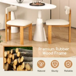 Tangkula Dining Chair Set Of 4 Upholstered Kitchen Chair W/ Padded Seat & Curved Backrest -Tangkula GUEST c62f0c2a 7c82 4c37 bf81 2bbd1375f5ac