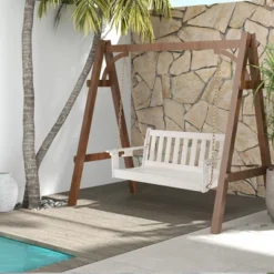 Tangkula 54" HDPE Porch Swing Outdoor Patio Hanging Chair W/ Cup Holder Adjustable Chain 14 Tangkula 54" HDPE Porch Swing Outdoor Patio Hanging Chair W/ Cup Holder Adjustable Chain -Tangkula GUEST c6d6c8e7 f96e 43cd 92b0 0815fc75b5e6