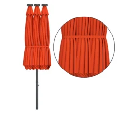 Tangkula 15' Outdoor Solar LED Patio Double-Sided Market Umbrella -Tangkula GUEST c7781154 b0e9 46f9 8690 68443b440c46