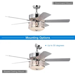 Tangkula 52" Ceiling Lighting Fan W/ Lights & Remote Control, 5 Reversible Blades, 3 Wind Speed, Timer Function, Silver -Tangkula GUEST c814c8be c58e 4c09 8886 d7da413254a5