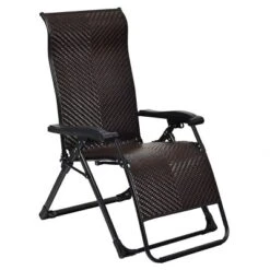 Tangkula Patio Rattan Wicker Recliner Chair Zero Gravity Folding Chaise Lounger -Tangkula GUEST c89bdc52 a1c7 49af 8e69 937b14563629