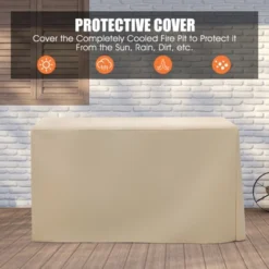 Tangkula 43’’ Propane Fire Pit Table 50,000 BTU Outdoor Propane Gas Fire Table W/ Wood Grain Tabletop Hideaway Tank Storage -Tangkula GUEST c9b17d1f df55 4056 9cbb 23eca9ce0343