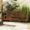Tangkula 5FT Wooden 3-Person Porch Swing Chair W/ Adjustable Galvanized Metal Chains -Tangkula GUEST c9c436e6 5125 4328 a221 57252d1d5335