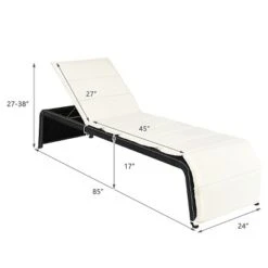 Tangkula 2PCS Adjustable Rattan Recliner Chaise Lounge Chair W/ Cushion Outdoor Patio -Tangkula GUEST cb2f99c3 5bf9 4a81 b71f f04023ec7bfe