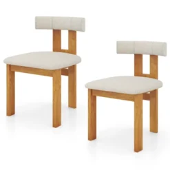 Tangkula Dining Chair Set Of 4 Upholstered Kitchen Chair W/ Padded Seat & Curved Backrest -Tangkula GUEST cb8c7dac c4a8 4ff4 b6dc 06cba8f99455