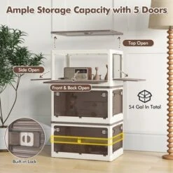 Tangkula 6-Pack Stackable Storage Bins W/Lids 24 Gallon Collapsible Plastic Container Box -Tangkula GUEST cbcc040c f2b5 4650 b9ca cf08b338fc49