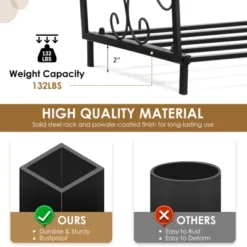 Tangkula Fireplace Firewood Rack, Heavy Duty Small Firewood Holder For Fireplace, 132 Lbs Load Capacity, Decorative Log Rack Wood Holder 16 Tangkula Fireplace Firewood Rack, Heavy Duty Small Firewood Holder For Fireplace, 132 Lbs Load Capacity, Decorative Log Rack Wood Holder -Tangkula GUEST ce02041f 64a2 48fd bc84 d9d1dfd3eef9
